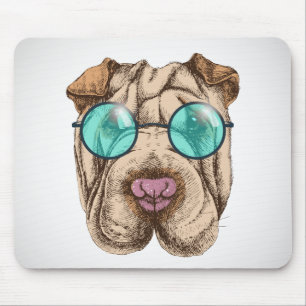 Sharpei In Sunglasses Mouse Mat