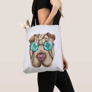 Sharpei In Sunglasses Tote Bag