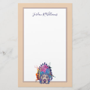 Sharpei Native American Indian Chief   Add Name Stationery