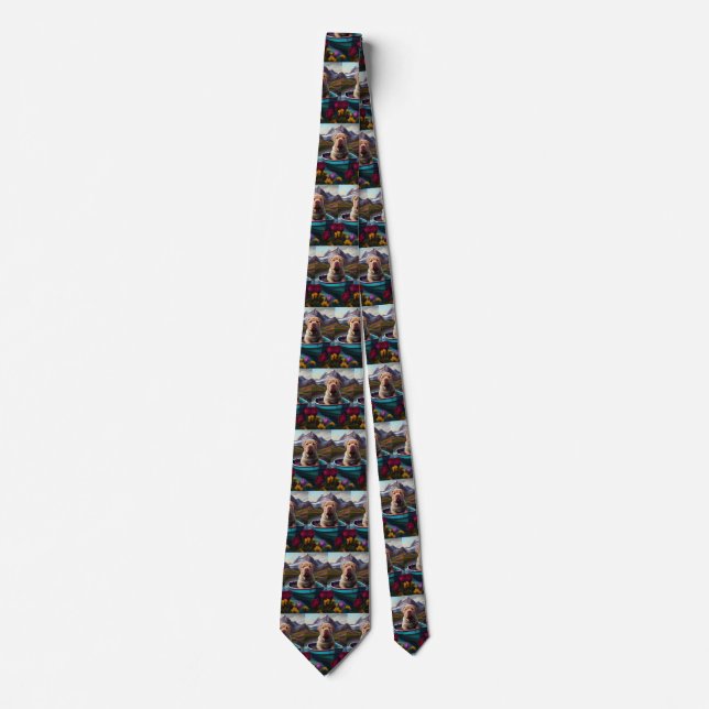 Sharpei on a Paddle: A Scenic Adventure Tie (Front)