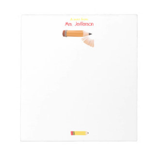 Sharpen Colored Crayon Kindergarden Teacher Notepad