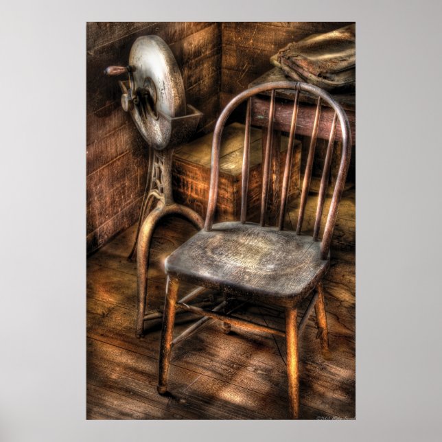 Sharpener - Grinder and a Chair Poster (Front)