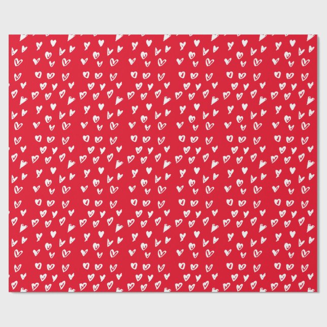 Sharpie Hearts Wrapping Paper (Flat)