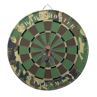 Sharpshooter Marksman Military Camouflage Target Dartboard