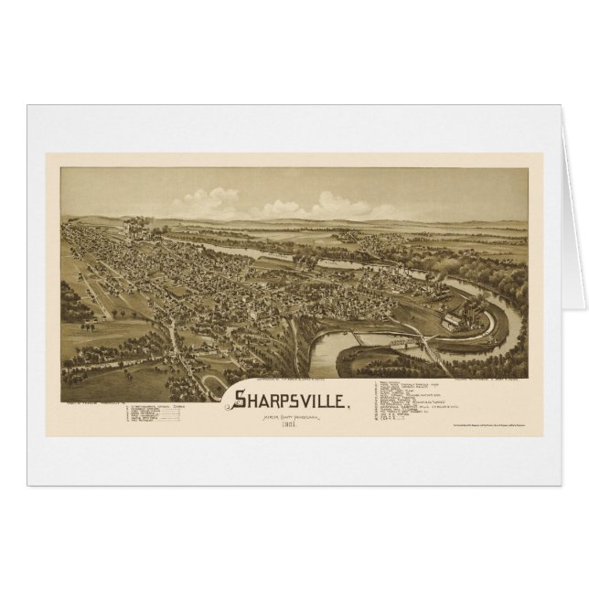 Sharpsville, PA Panoramic Map - 1901 (Front Horizontal)