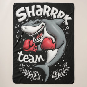 Sharrrk Team Design Sherpa Blanket