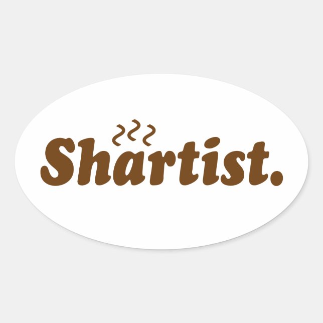 Shartist. Oval Sticker (Front)