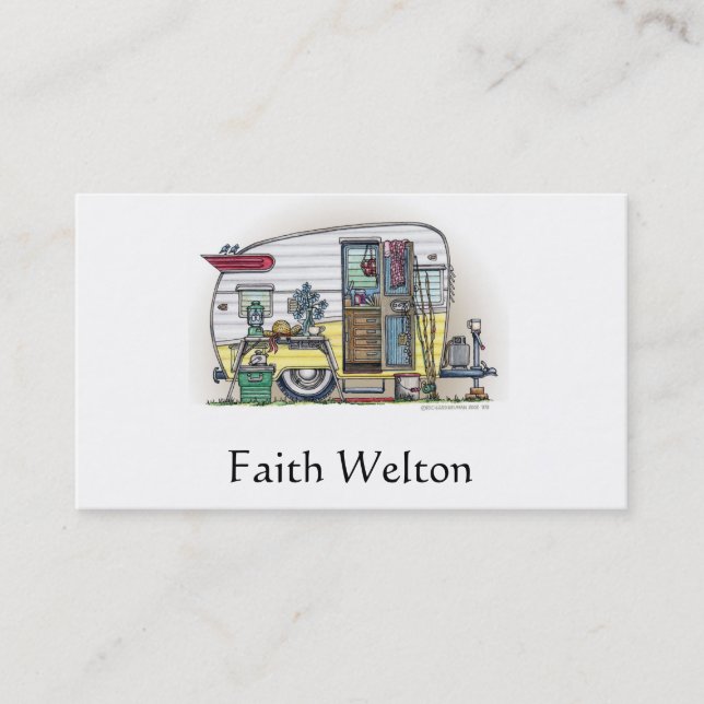 Shasta Camper Trailer RV Business Card (Front)