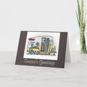 Shasta Camper Trailer RV Holiday Card