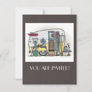 Shasta Camper Trailer RV Invitation