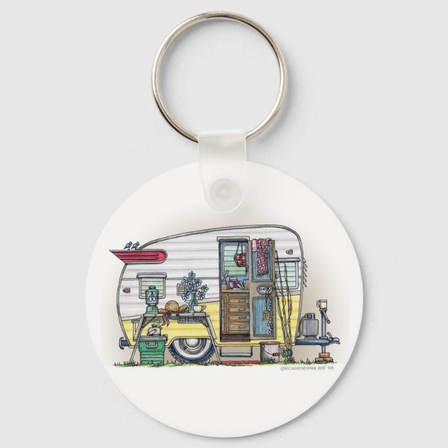 Shasta Camper Trailer RV Key Chains (Front)