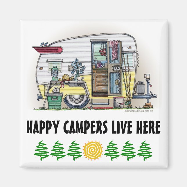 Shasta Camper Trailer RV Magnet (Front)