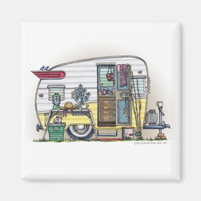 Shasta Camper Trailer RV Magnets (Front)