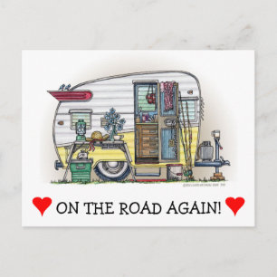 Shasta Camper Trailer RV Postcard