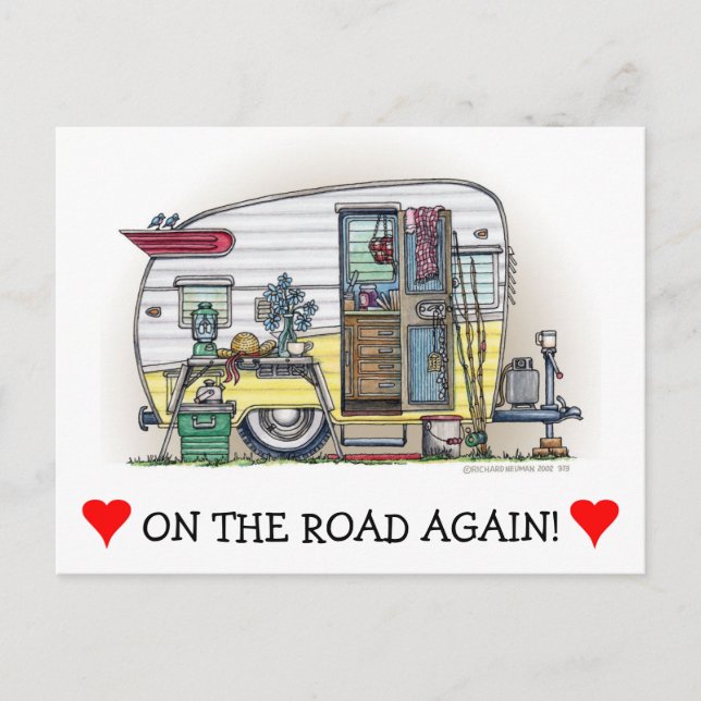 Shasta Camper Trailer RV Postcard (Front)