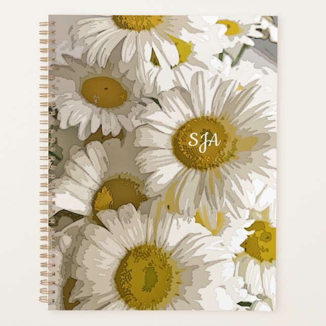 Shasta Daisies Floral Weekly/Monthly Planner (Front)