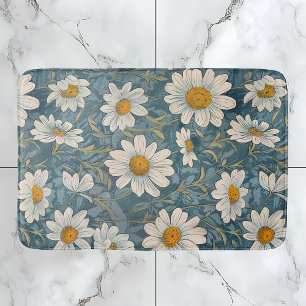 Shasta Daisy Art Nouveau Bath Mat