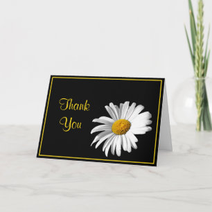 Shasta Daisy Black Gold Wedding Thank You