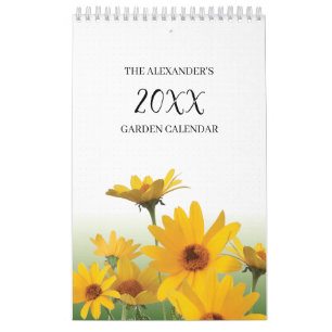 Shasta Daisy Botanical Garden Journal  Calendar