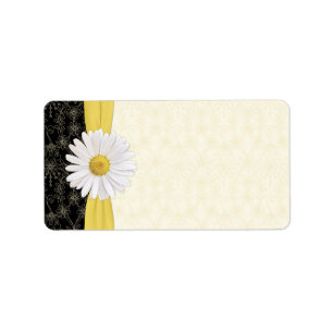 Shasta Daisy Floral Wedding Blank Address Labels