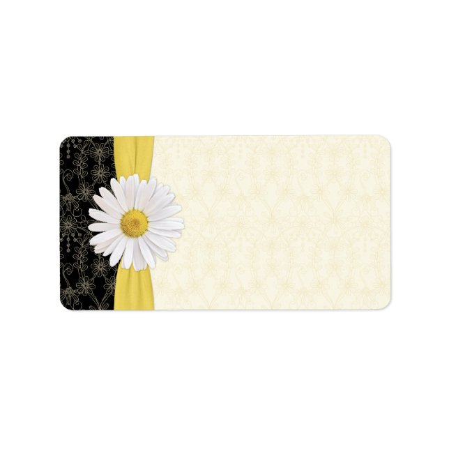 Shasta Daisy Floral Wedding Blank Address Labels (Front)