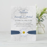 Shasta Daisy Navy Blue Anniversary Party