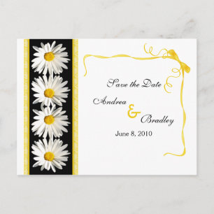 Shasta Daisy Save the Date Postcard