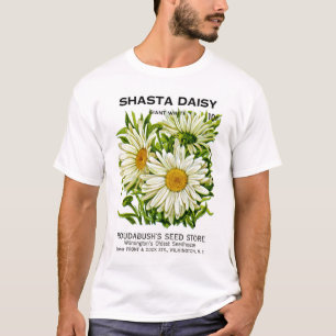 Shasta Daisy Vintage Seed Packet T-Shirt
