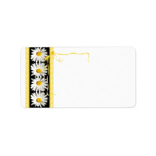 Shasta Daisy Wedding Blank Address Label