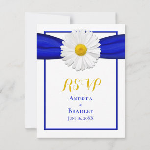 Shasta Daisy with Blue Ribbon Response Card