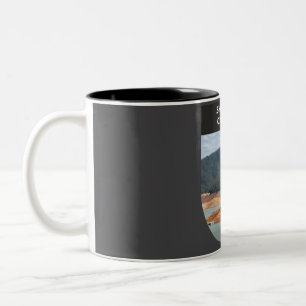 Shasta Lake, California Two-Tone Coffee Mug