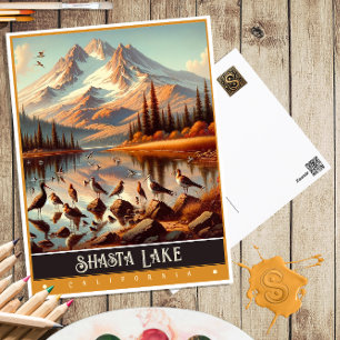 Shasta Lake, California   Vintage Painting Postcard