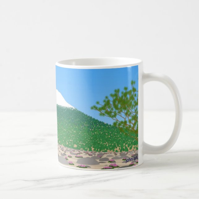 shasta on a clear day coffee mug (Right)