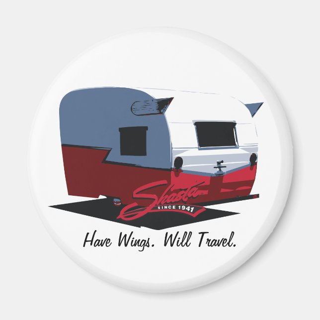 Shasta Vintage Camper - Red Magnet (Front)