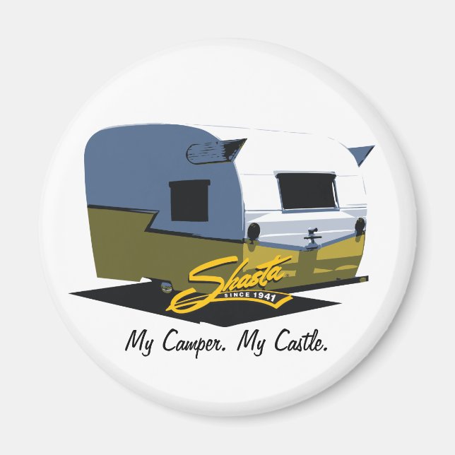 Shasta Vintage Camper - Yellow Magnet (Front)