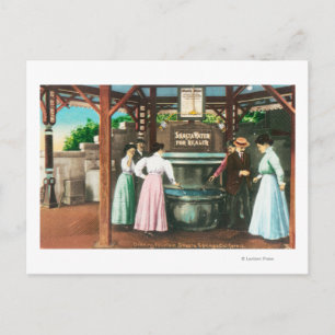 Shasta Water Drinking Fountain Scene Postcard