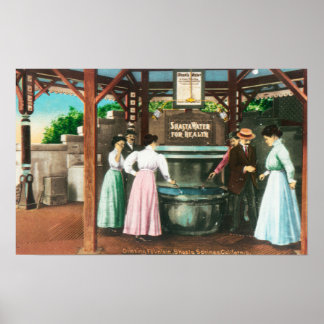 Shasta Water Drinking Fountain Scene Poster
