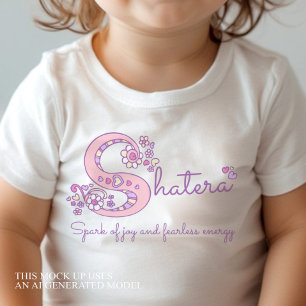 Shatera girls name & meaning S monogram shirt