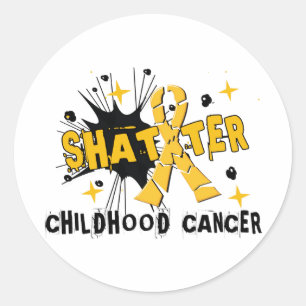 Shatter Childhood Cancer Classic Round Sticker