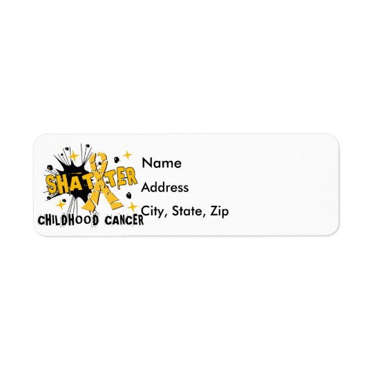 Shatter Childhood Cancer Return Address Label