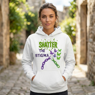 Shatter the Stigma Broken Chains Mental Health Hoodie