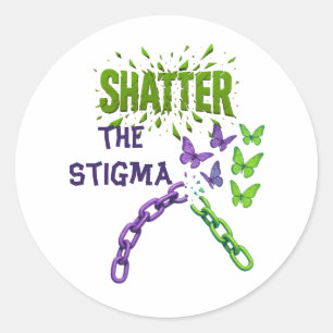 Shatter the Stigma - Mental Health Classic Round Sticker