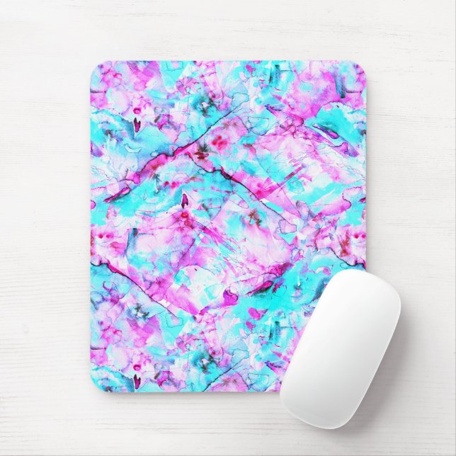 Shattered Blossom A colourful light design Mouse Mat (With Mouse)