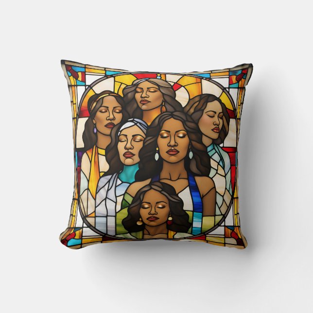 Shattered Ceilings & Stained Glass Dreams Cushion (Front)