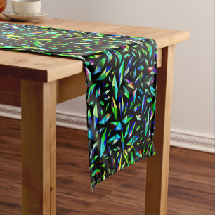 Shattered Colour Green Short Table Runner