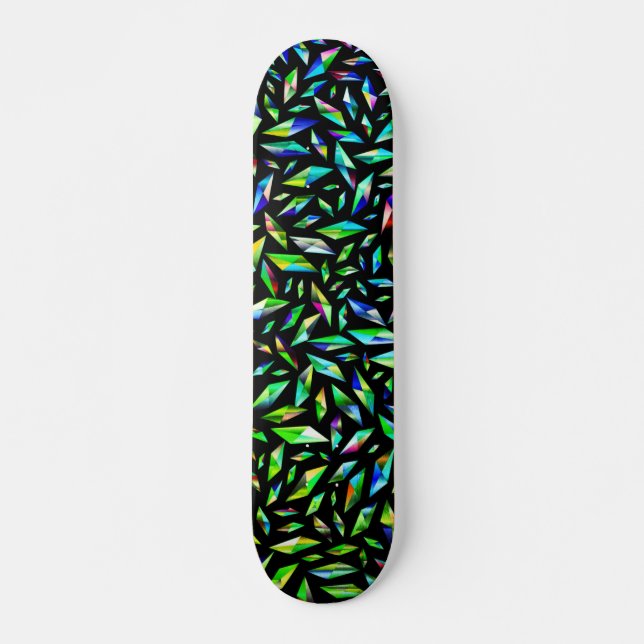 Shattered Colour Green Skateboard (Front)