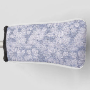 Shattered Daisy Textured in Powder Blue Relief Golf Head Cover