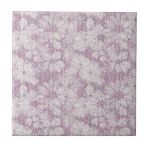 Shattered Daisy Textured in Soft Lilac Relief Tile