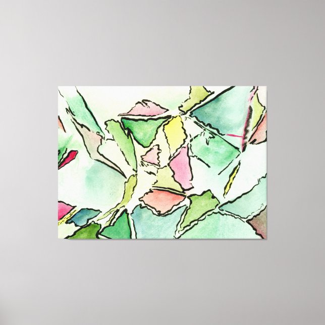 Shattered Dreams watercolor and ink on Canvas Art (Front)