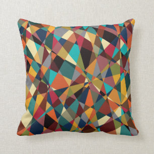 Shattered Geometric Mid Century Modern Abstract Cushion